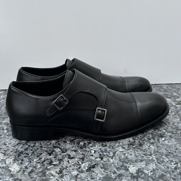 Thursday Men\'s Saint Double Monk Strap Shoe In Black Leather -Size 11.5 main image 12